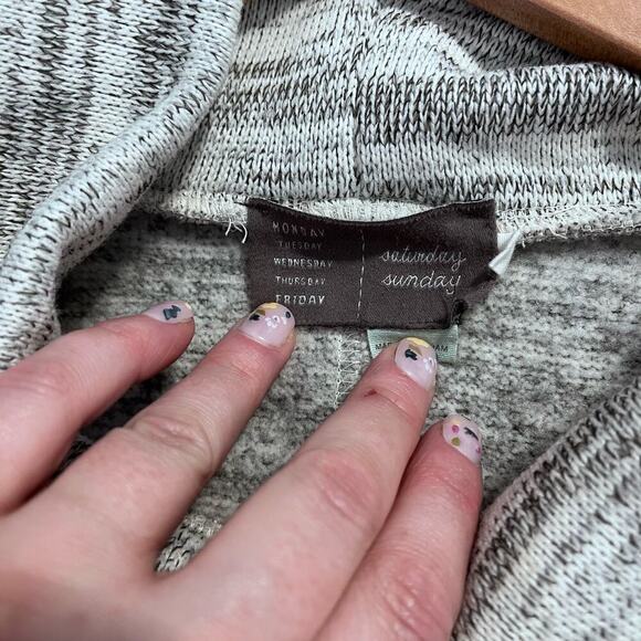 Anthropologie Saturday/Sunday Gray Spacedye Oversized Turtle Neck Sweater Large - Picture 2 of 8